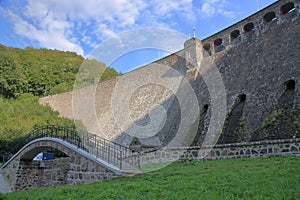 The dam on Bystrzyca in ZagÃÂ³rze ÃÅ¡lÃâ¦skie Poland photo